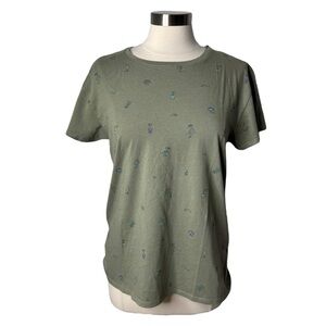 Life Is Good Womens Crusher Lite Hippie Mushroom Short Sleeve T-Shirt Medium New